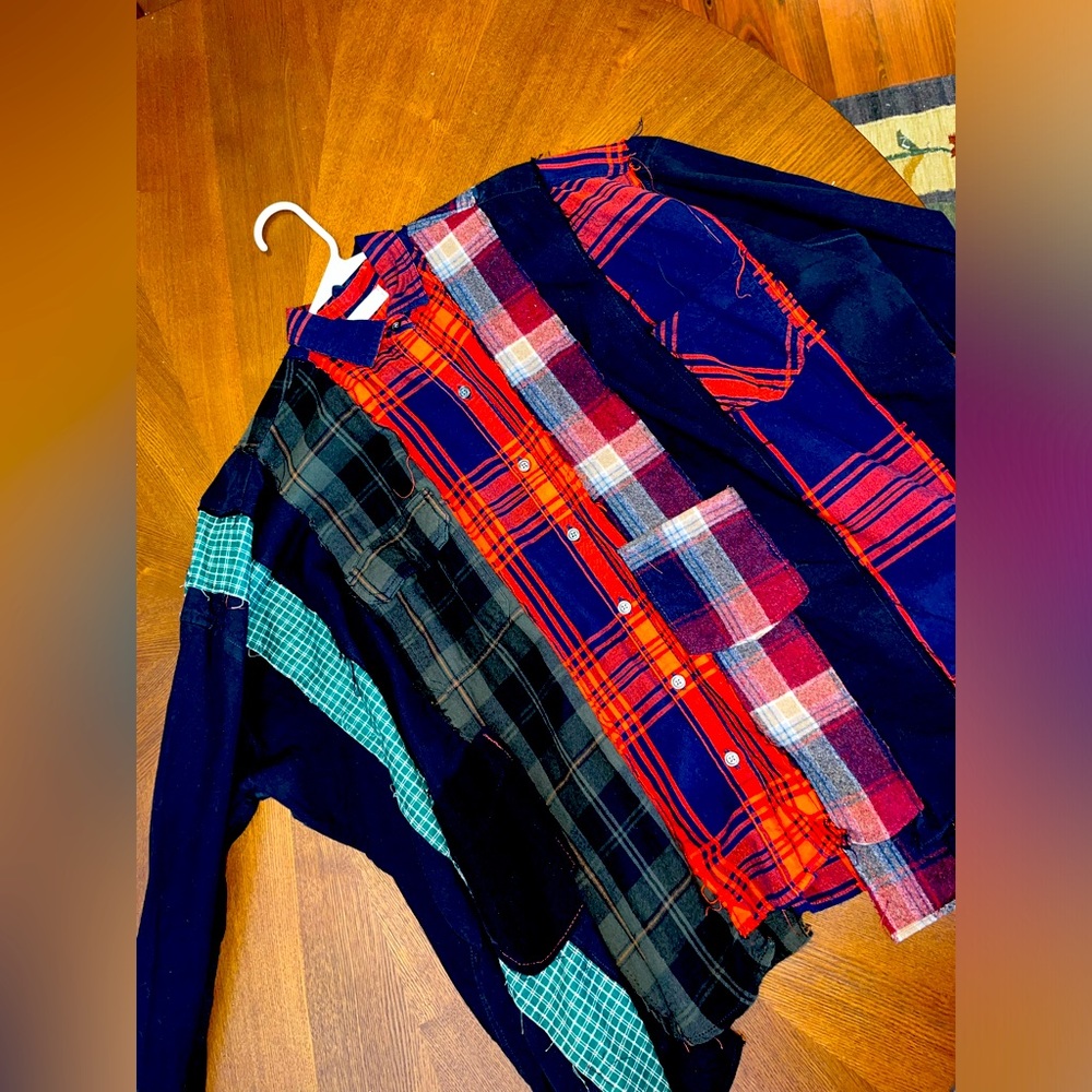 Men’s vintage silly wabbit multi colored flannel